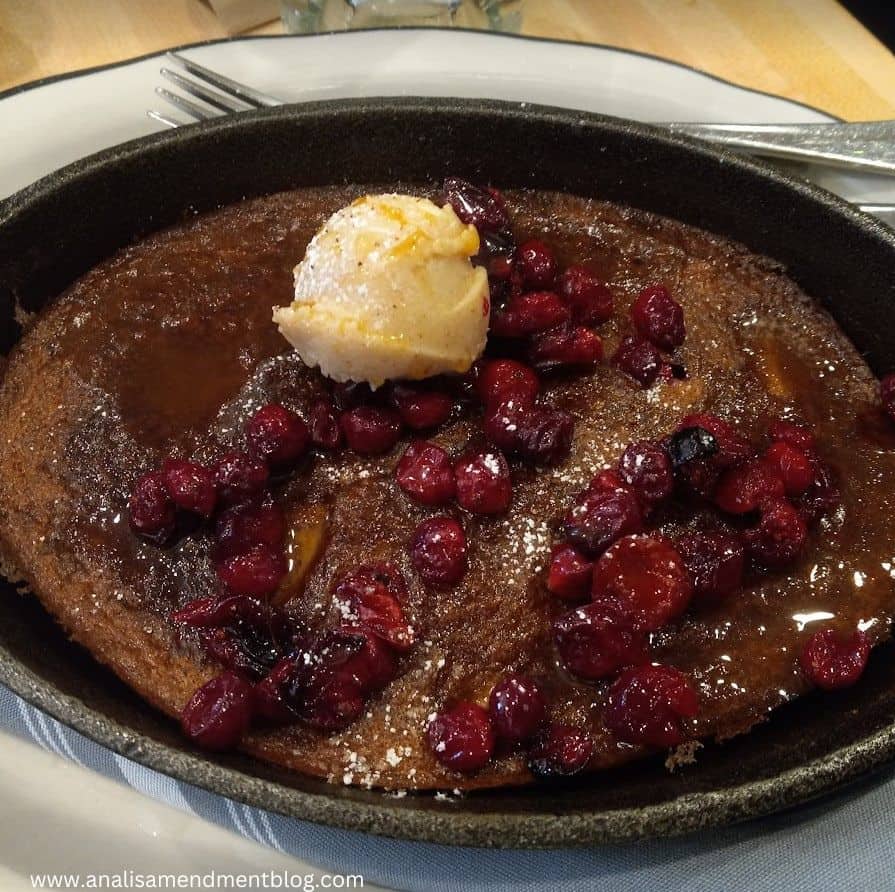 cranberry apple skillet cake at The Farmer's Daughter