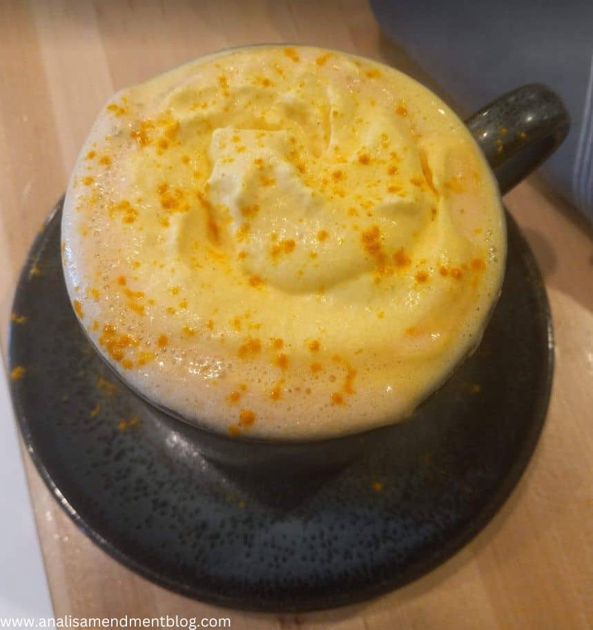 pumpkin chai latte at The Farmer's Daughter