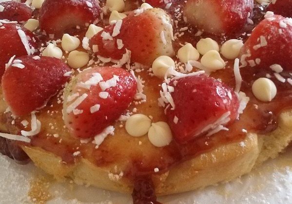 Easter strawberry cake