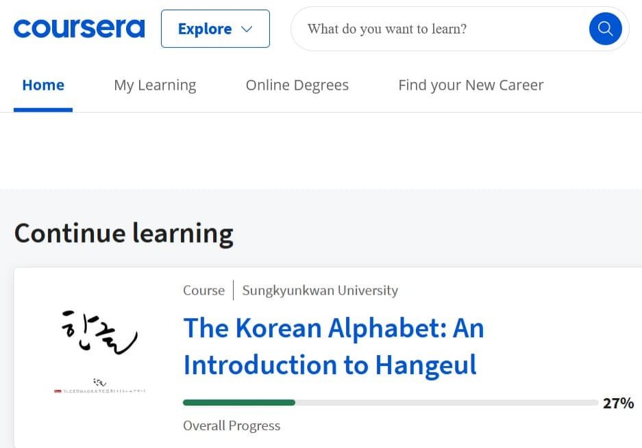Korean learning