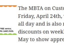 MBTA customer appreciation day