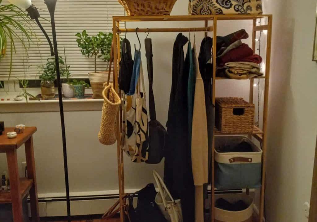 assembled clothing rack