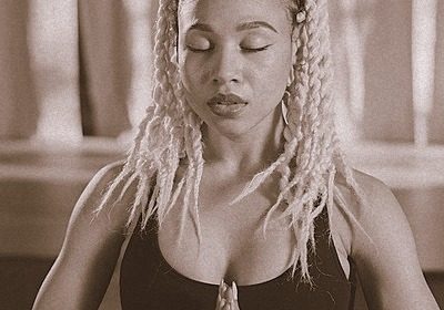 black woman in meditation