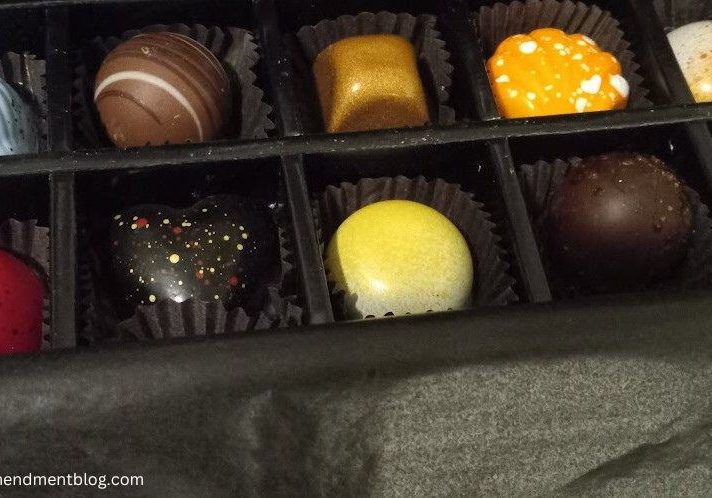 chocolates in box