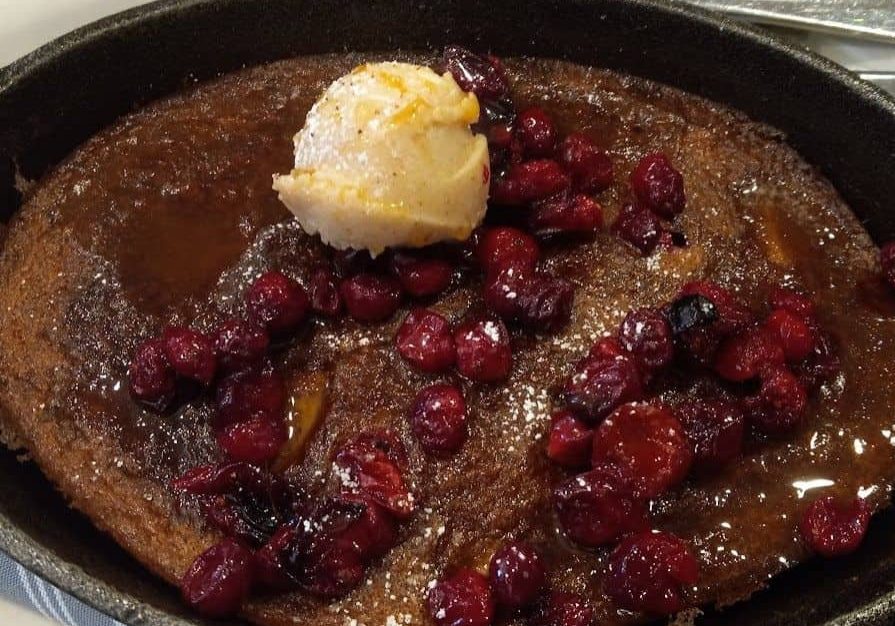 cranberry apple skillet cake
