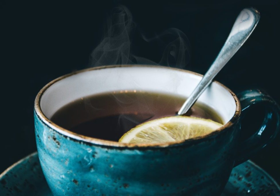 cup of hot tea with lemon