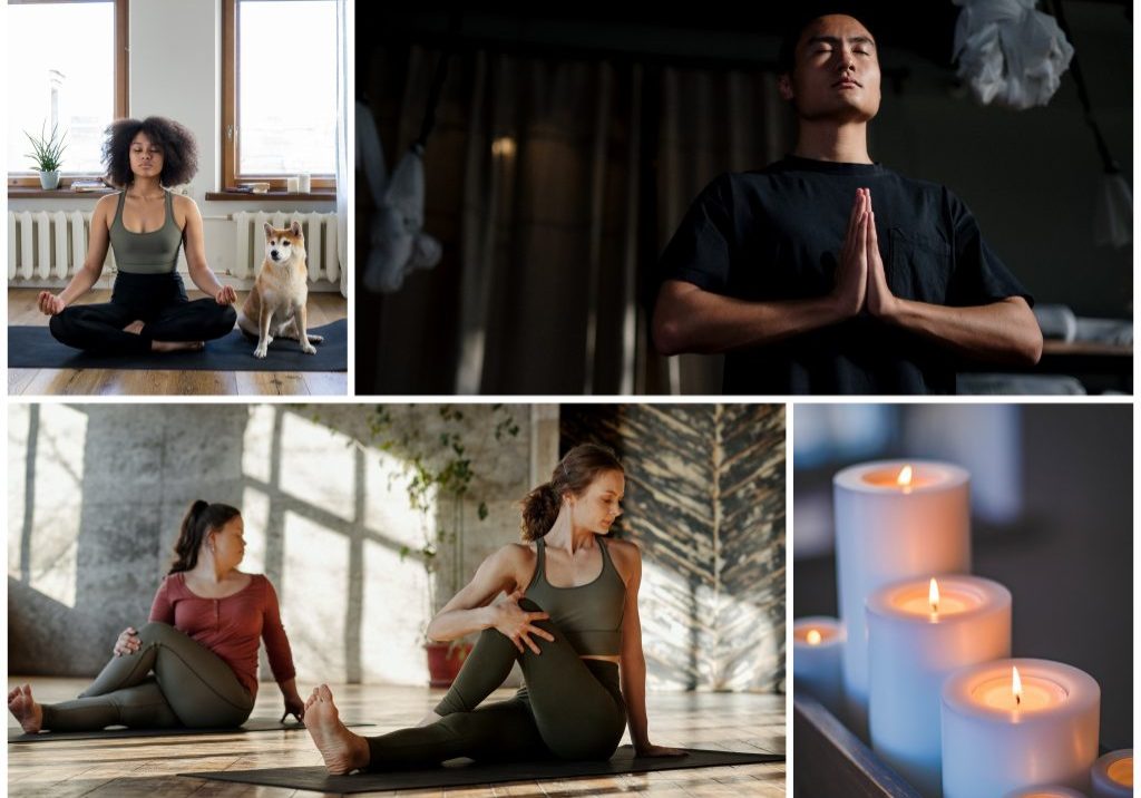 winter 2021 yoga collage